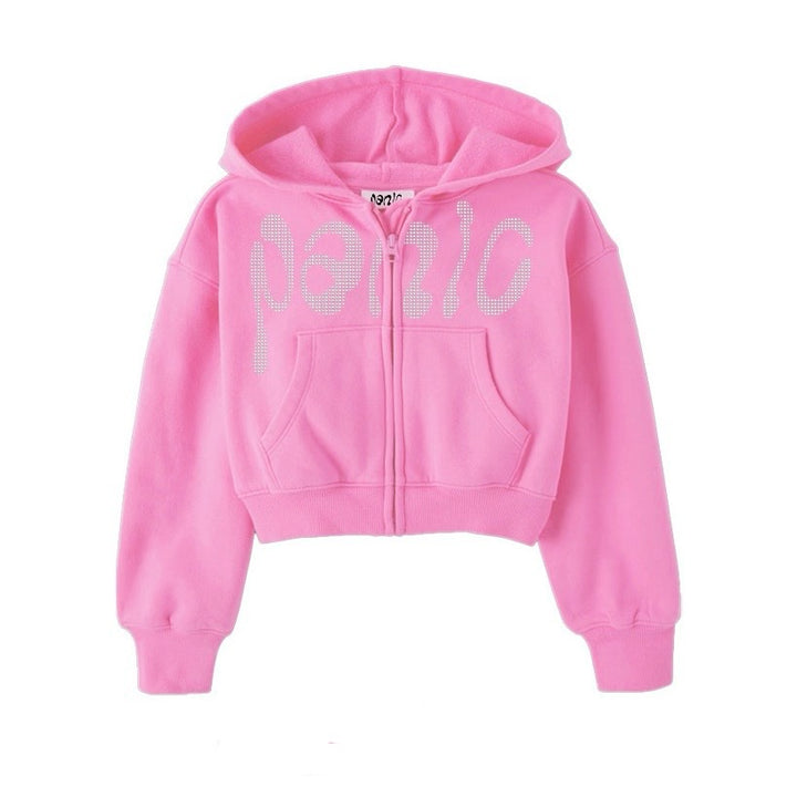 Bubblegum Zip-up Cropped Hoodie *PRE-ORDER*