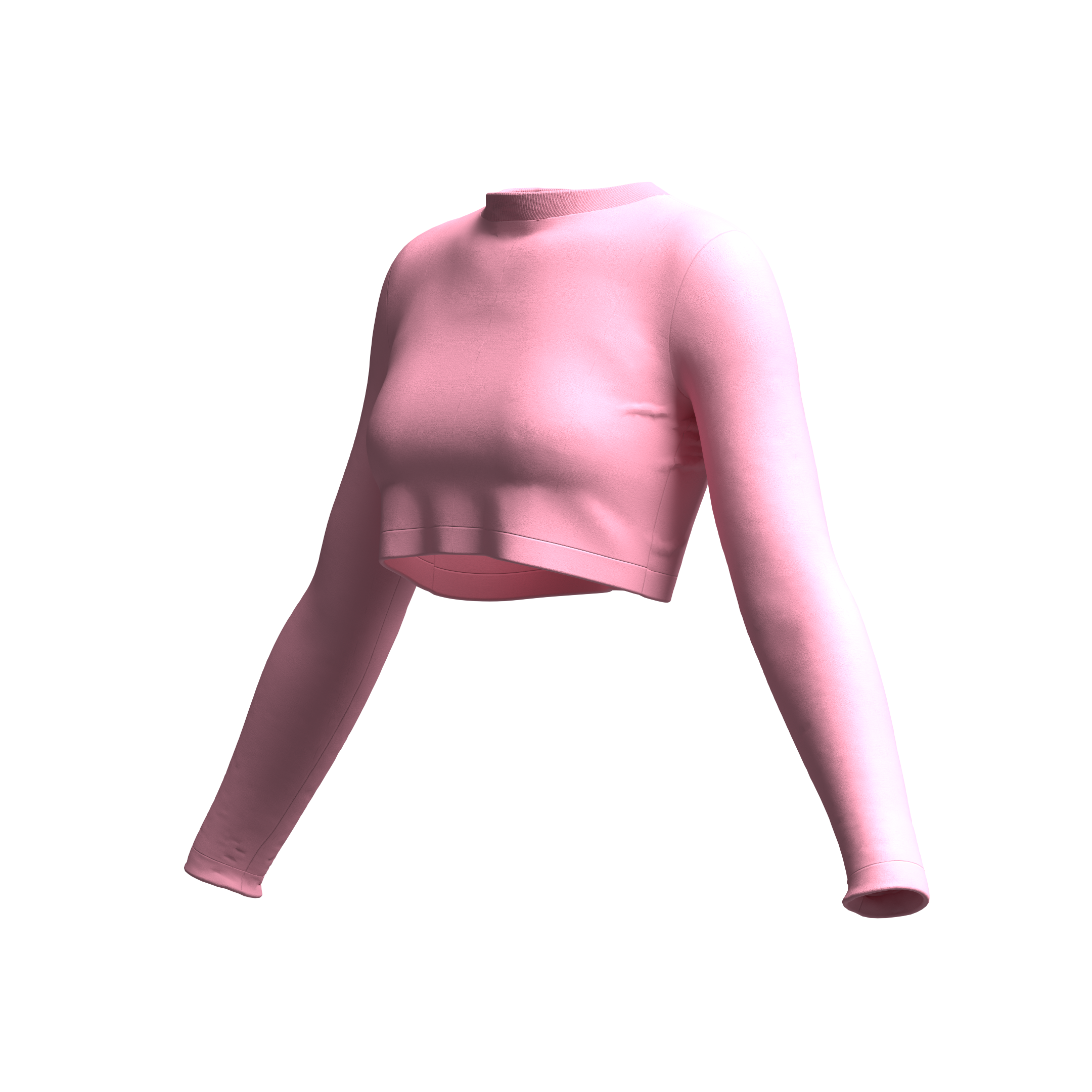 Pilate Mami Pink — Long Sleeve Clarity Crop