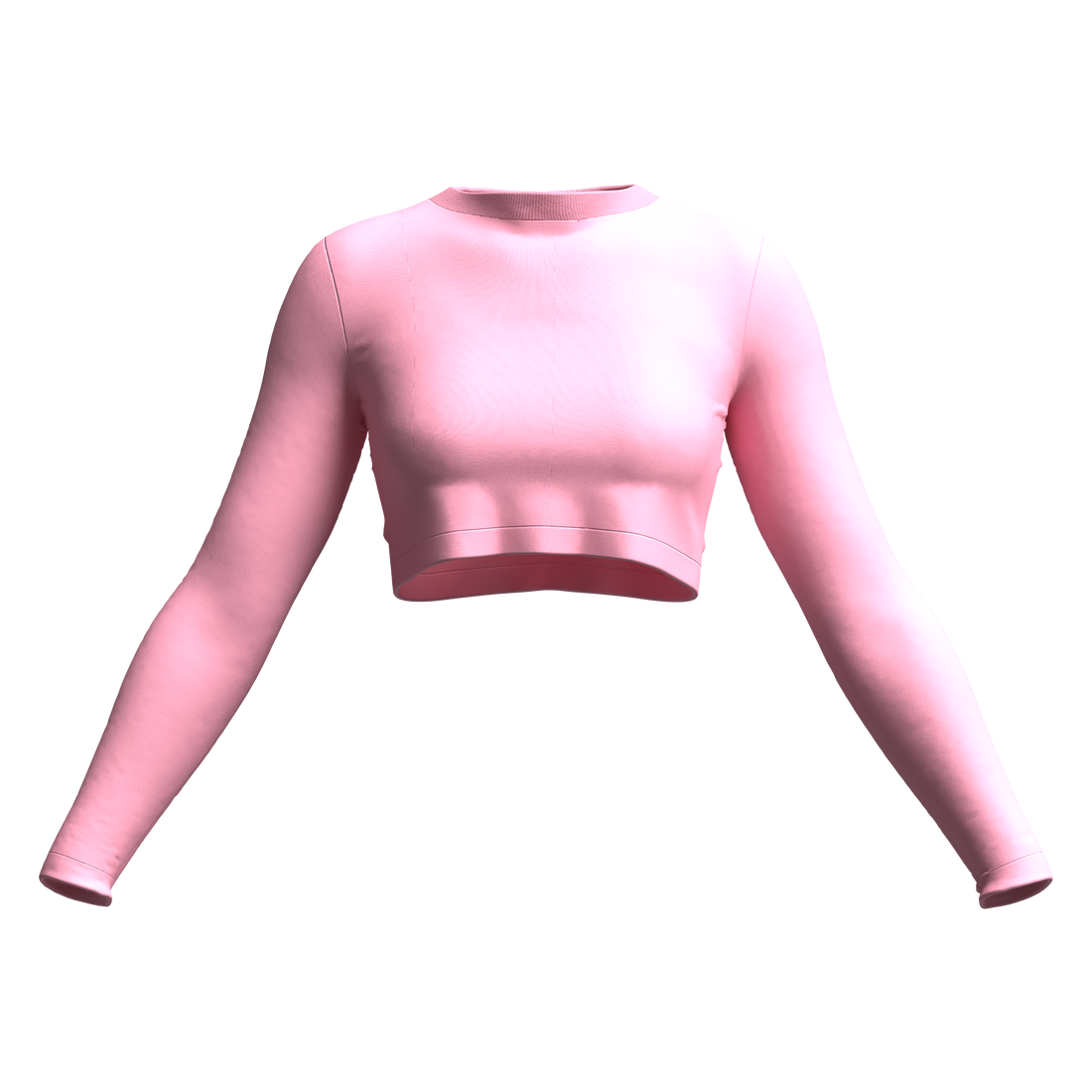 Pilate Mami Pink — Long Sleeve Clarity Crop