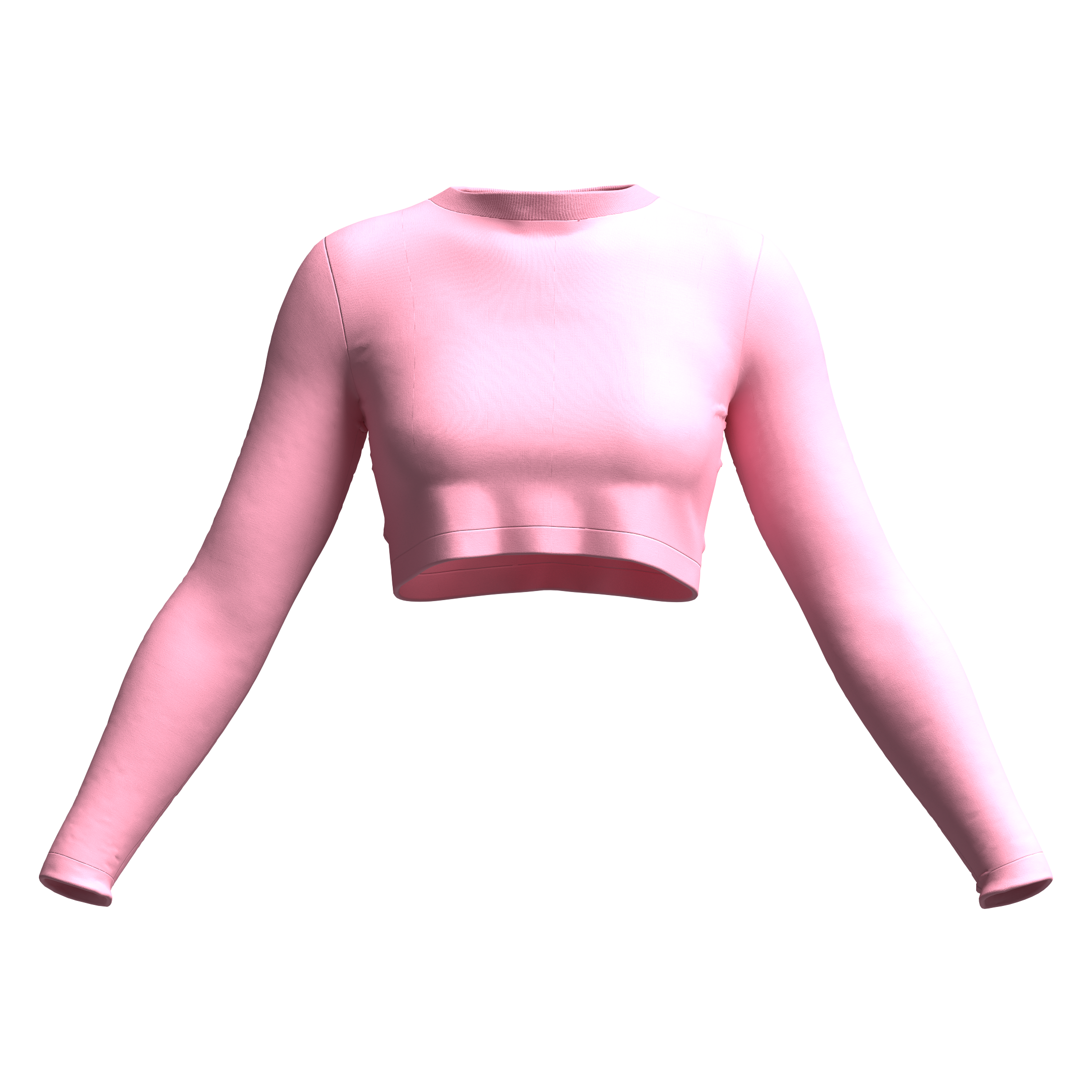 Pilate Mami Pink — Long Sleeve Clarity Crop