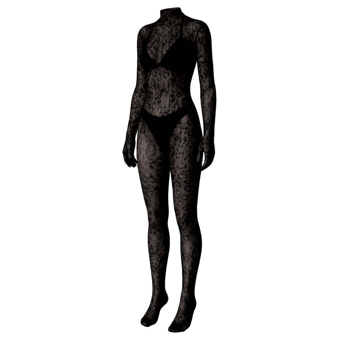 Obsidian Leopard Lace Catsuit