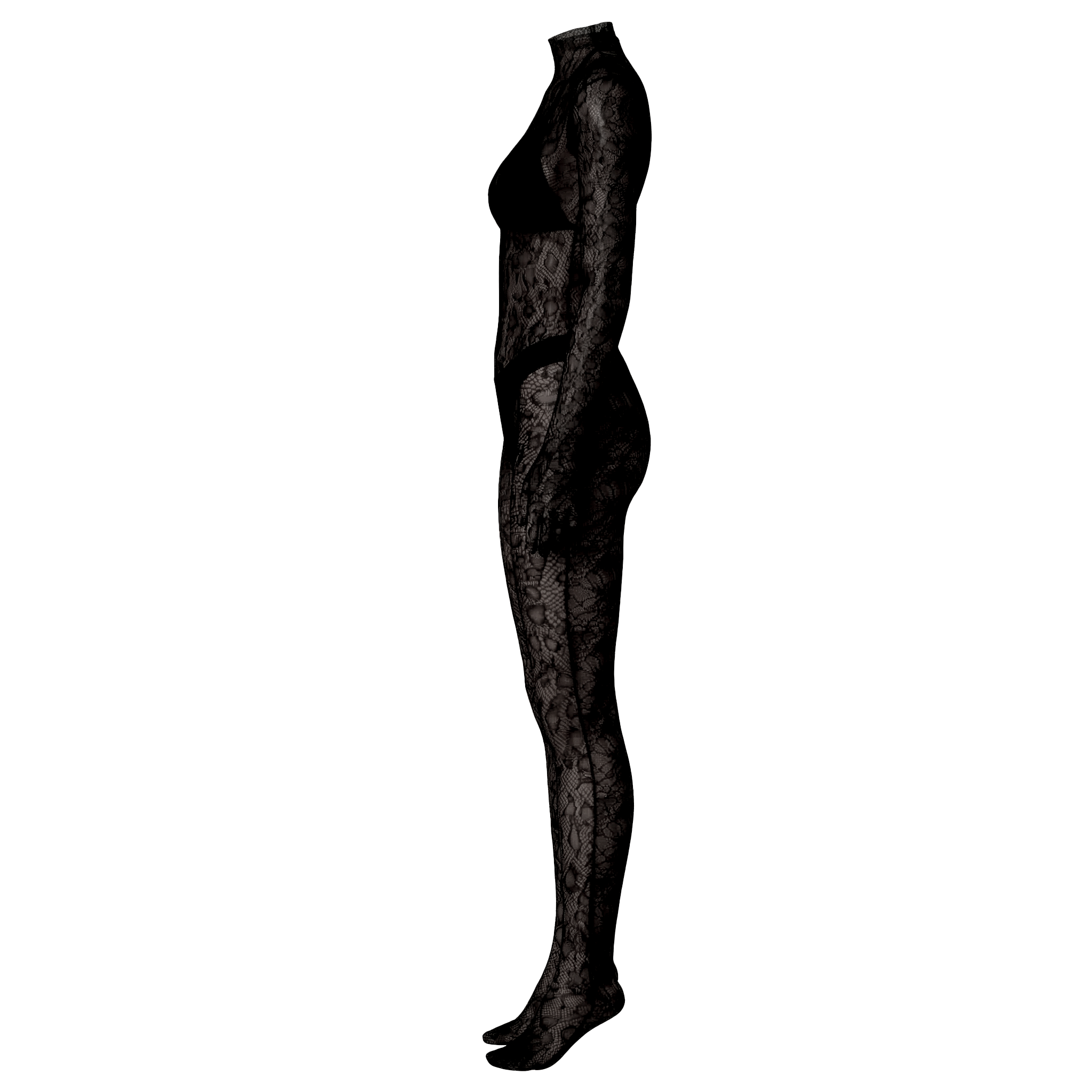 Obsidian Leopard Lace Catsuit