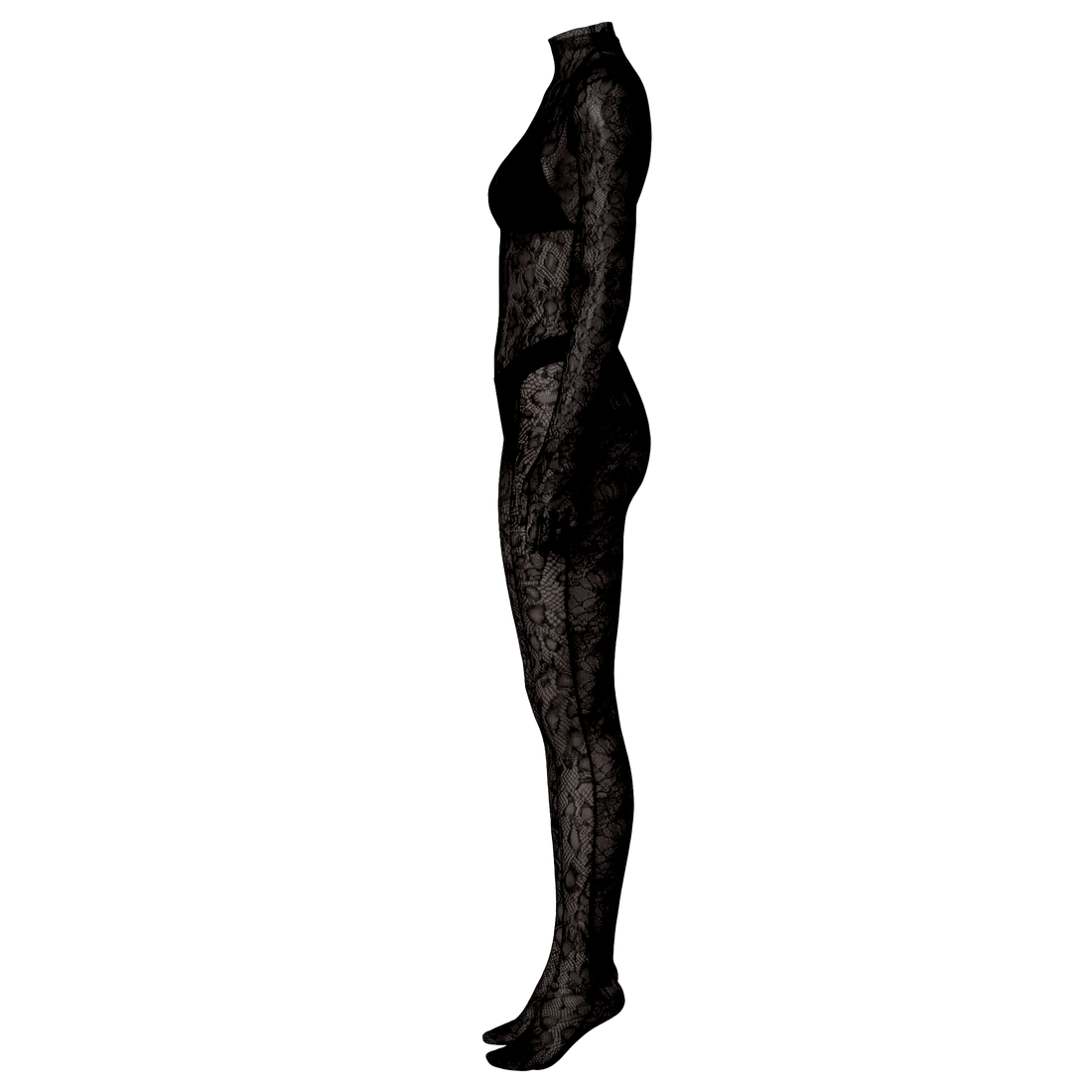 Obsidian Leopard Lace Catsuit