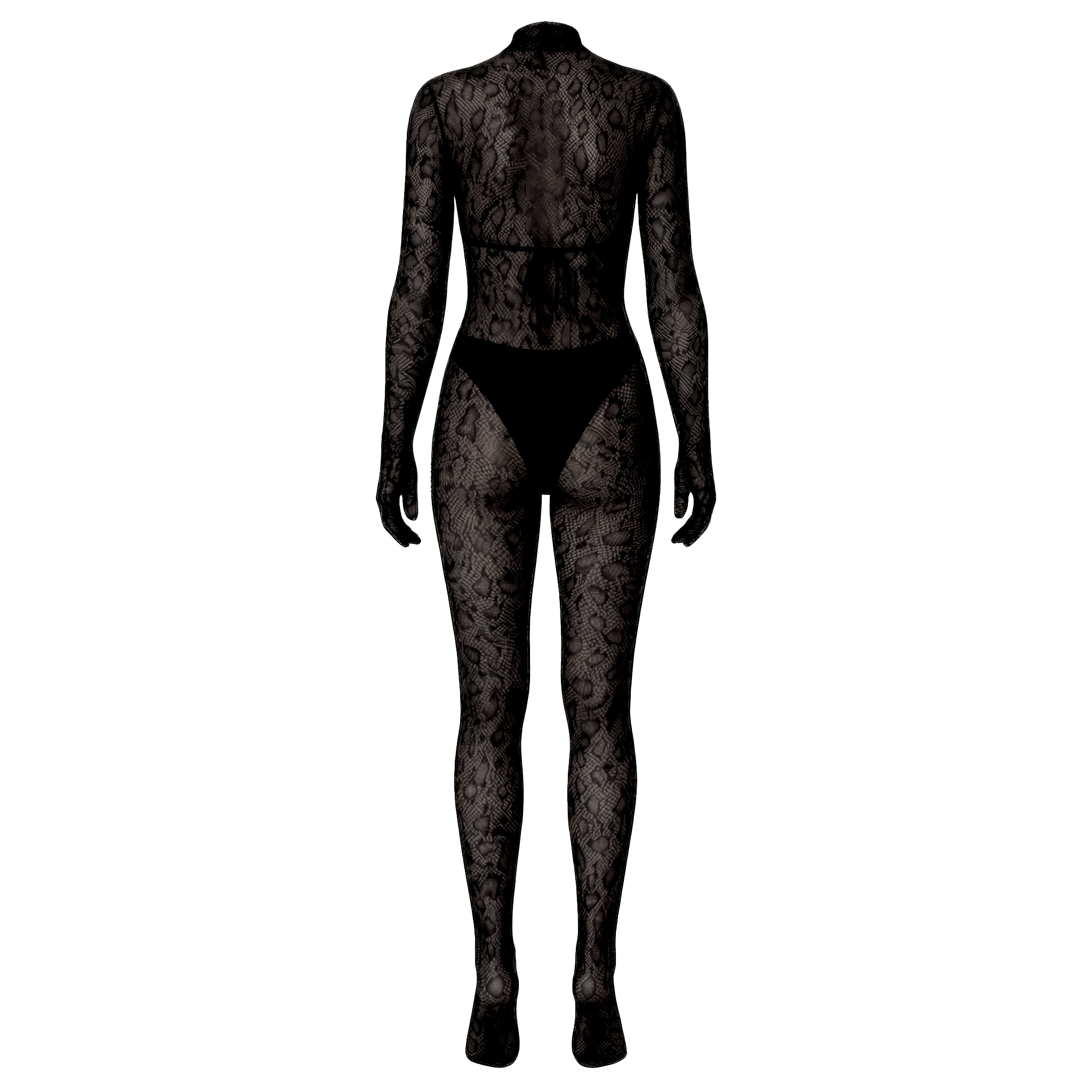 Obsidian Leopard Lace Catsuit