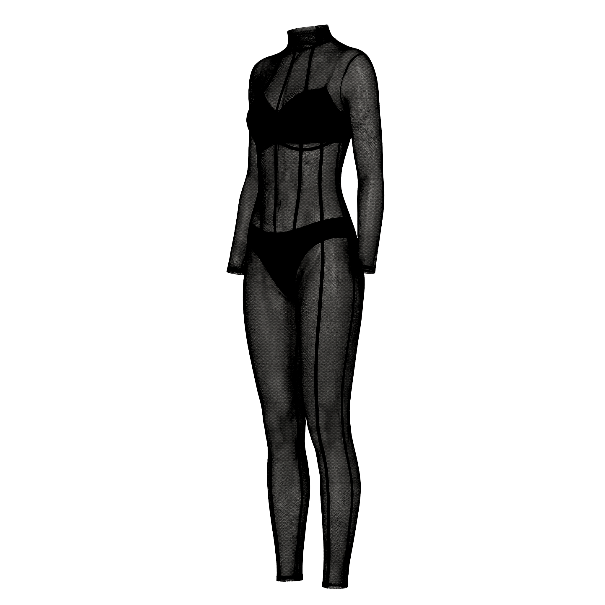 Black Veil Catsuit