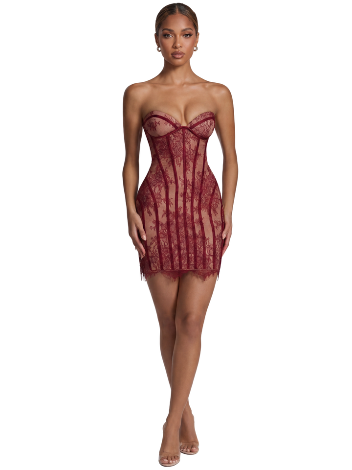 Lover’s Lace Mini Corset Dress