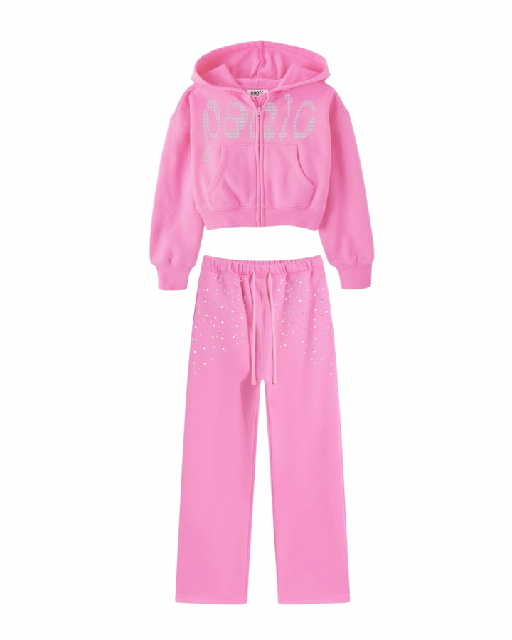 Bubble Gum 2-Piece Zip-Up Sweatsuits